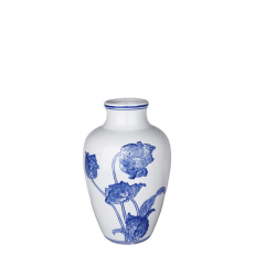 Luckyart Gelincik Desenli Krem Vazo 30 Cm