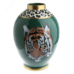 Luckyart Yeşil Kaplan Vazo 23x23x31 Cm
