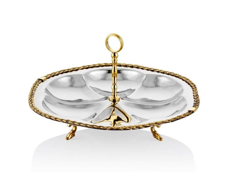 La'medore Black Pearl Halatlı 6 Bölmeli Çerezlik 31 cm