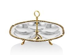 La'medore Black Pearl Halatlı 6 Bölmeli Çerezlik 31 cm