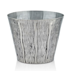 Creases Antik Silver Dekoratif Saksı 25,5x21 cm