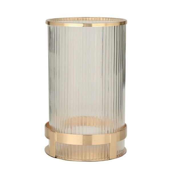 Vitale Gold Kemerli Büyük Mumluk 16*16*26 Cm