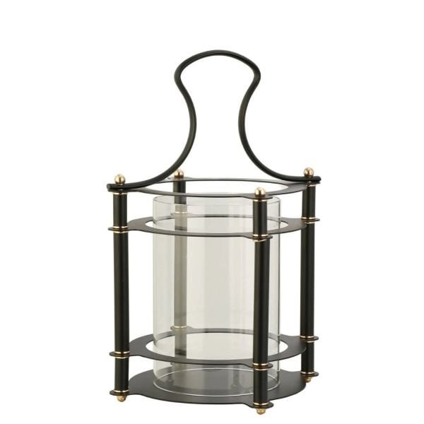 Vitale Gold Toplu Siyah Fener  25 x25 x 50 Cm