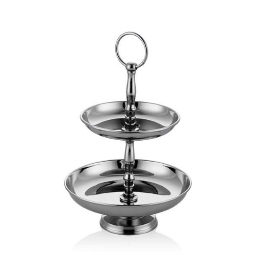 Lamadore Yuvarlak Kek Standı 2 Katlı 17,5x17,5x24 cm