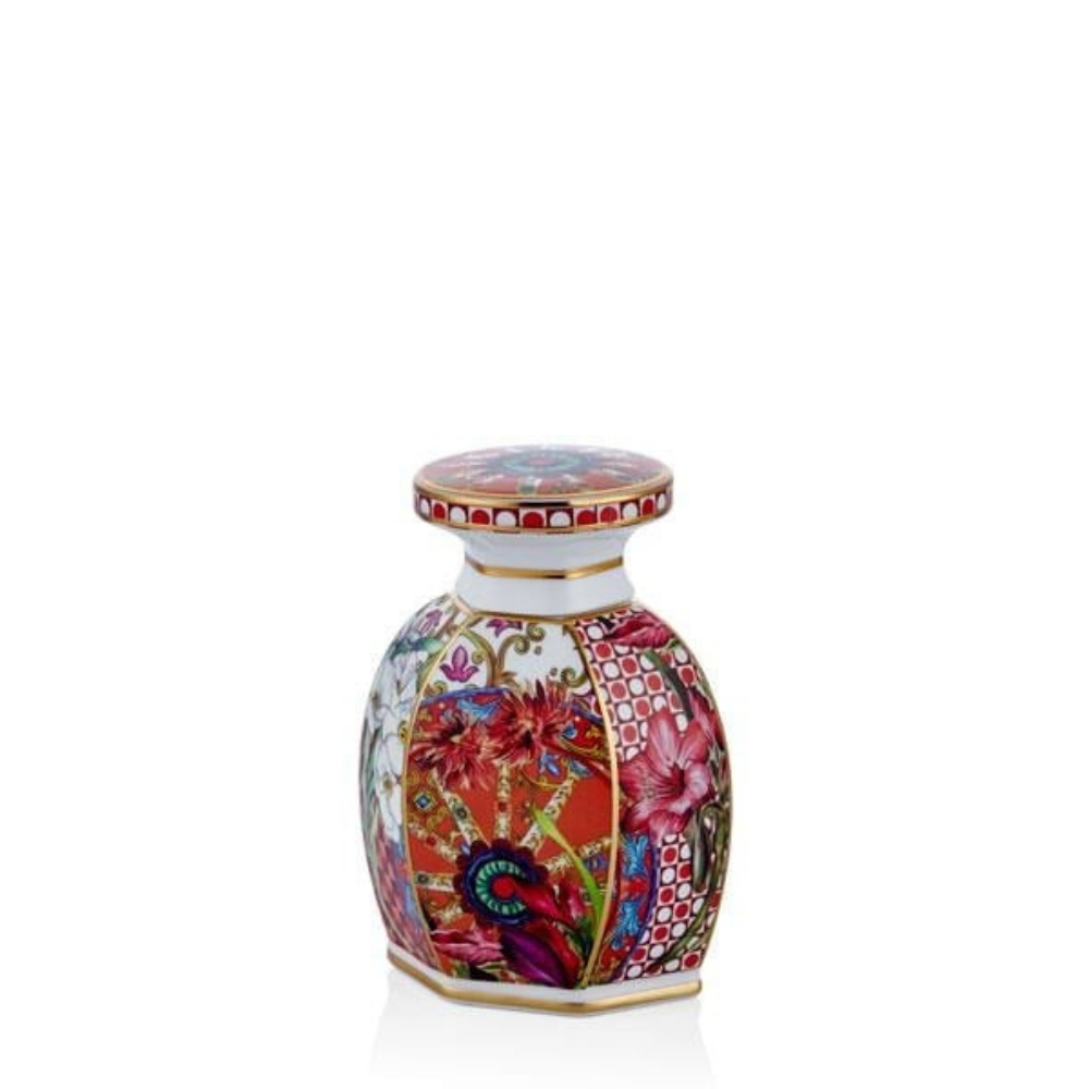 Lilyum Desenli 250 ml Small Exagonal Şise