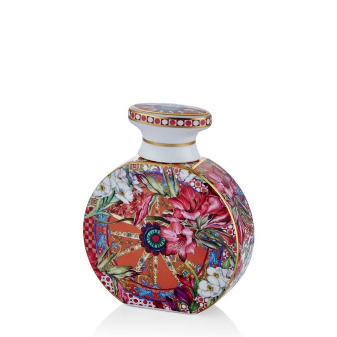 Lilyum Desenli 375 ml Large Parfüm Şişesi