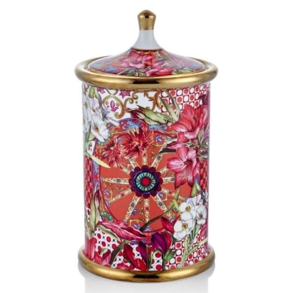 Lilyum Desenli Medıum Kavanoz