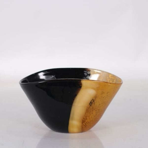 Black Amber Glass Bowl