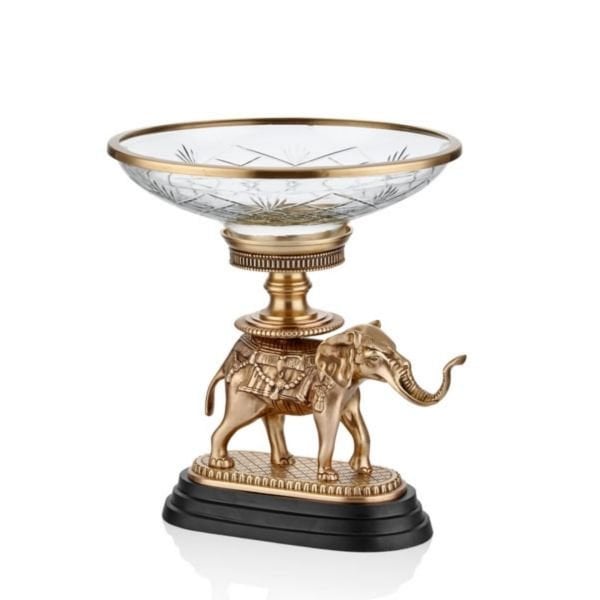 Lamedore Fil Desenli Eskitme Dekoratif Cam Kase 33 x 38 cm