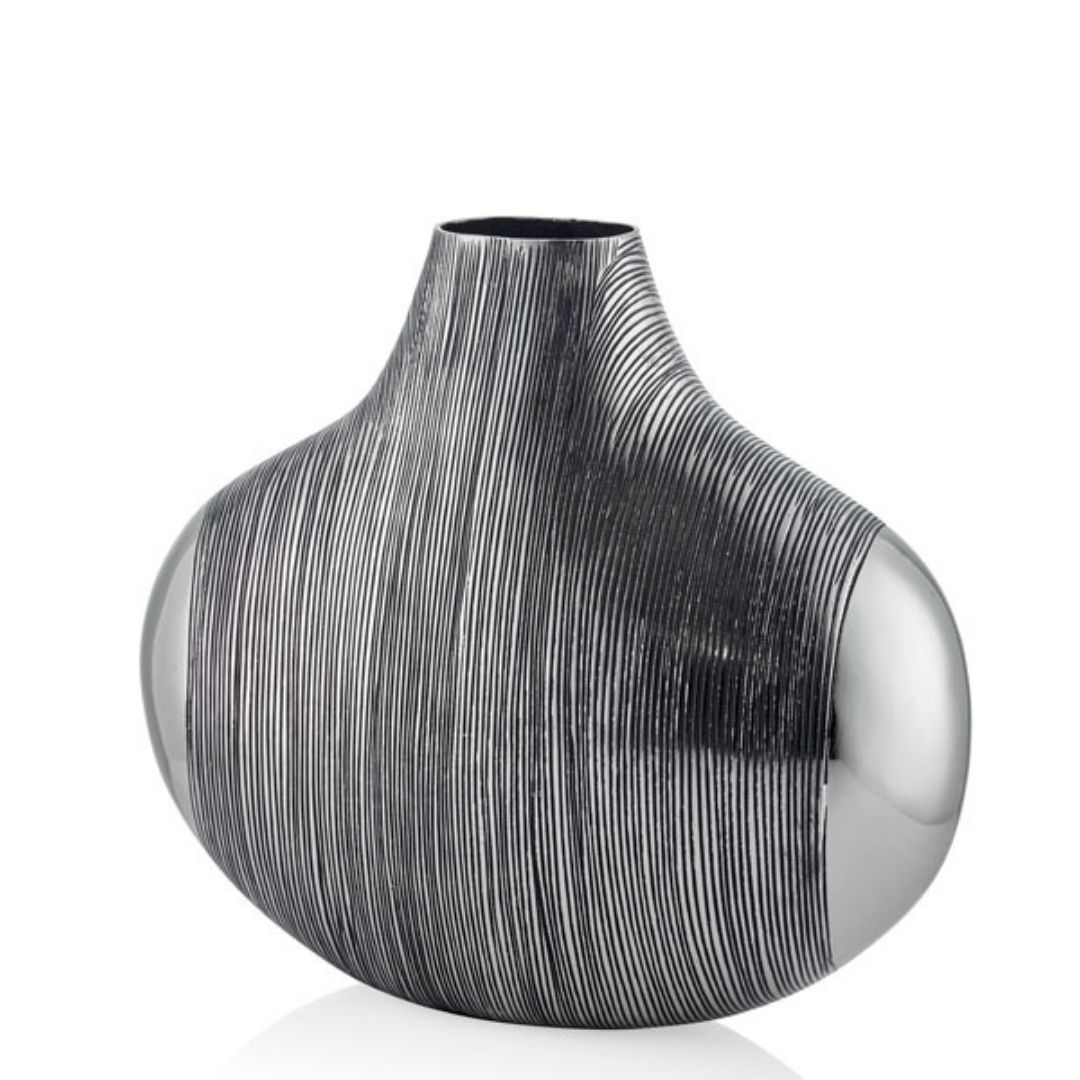 Lamedore Hazel Antik Nikel Large Vazo 38X16X34 CM