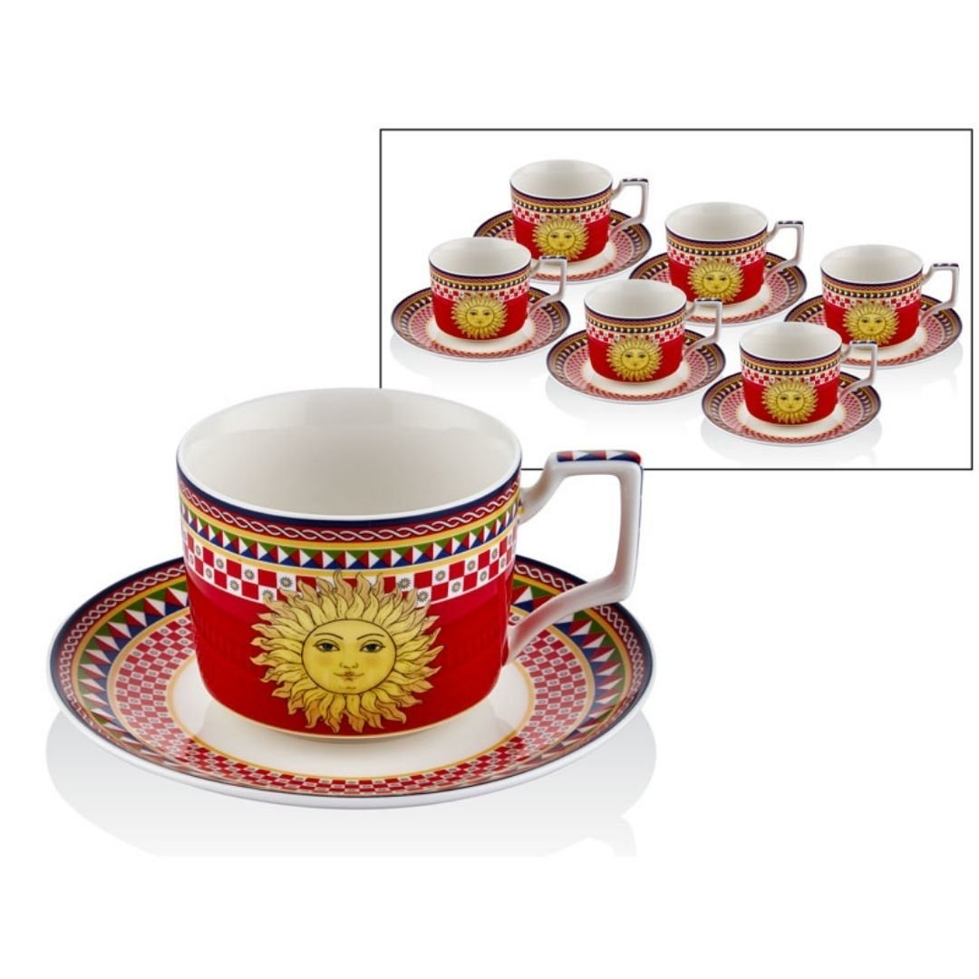 Joy Carmen Sun Shine 6'lı Çay Fincan Seti