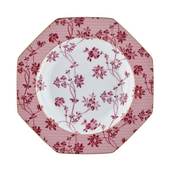 Tea Delight Soup Plate  Regency Damask Red (Yemek Tabağı 21,5 cm  )