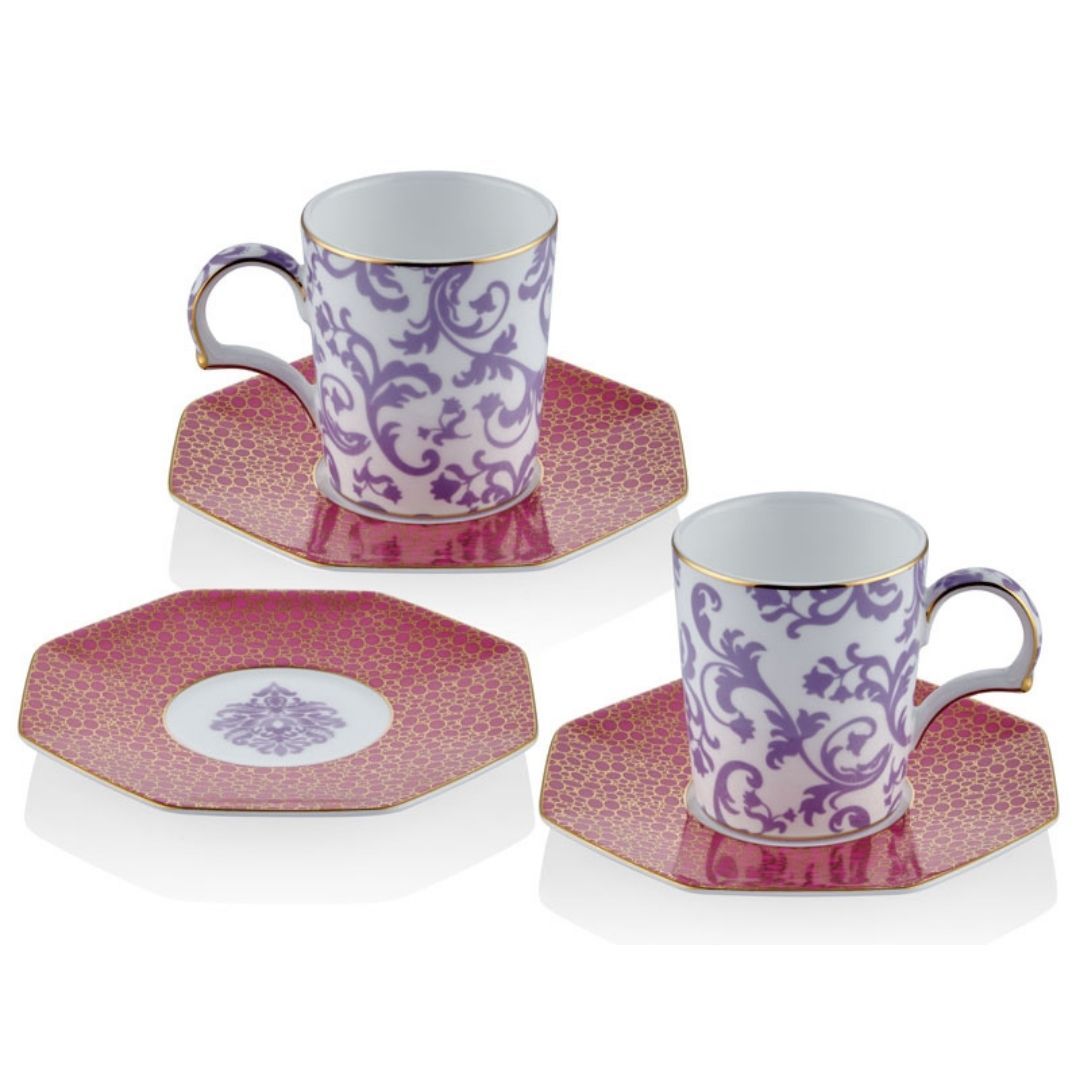 Tea Delight Blooming Barok 2'li Kahve Fincan Seti