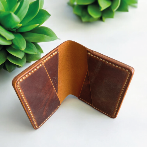 Crux | El Yapımı Hakiki Deri Çapraz Kartlık - Camel