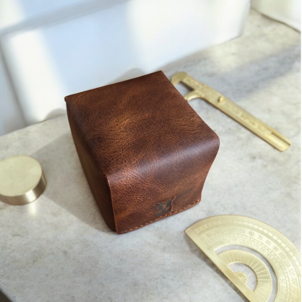 Holdra | Hakiki Deri Saklama Kutusu - Taba