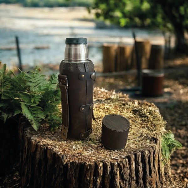 Tundra | Deri Stanley Termos Kılıfı - Olive