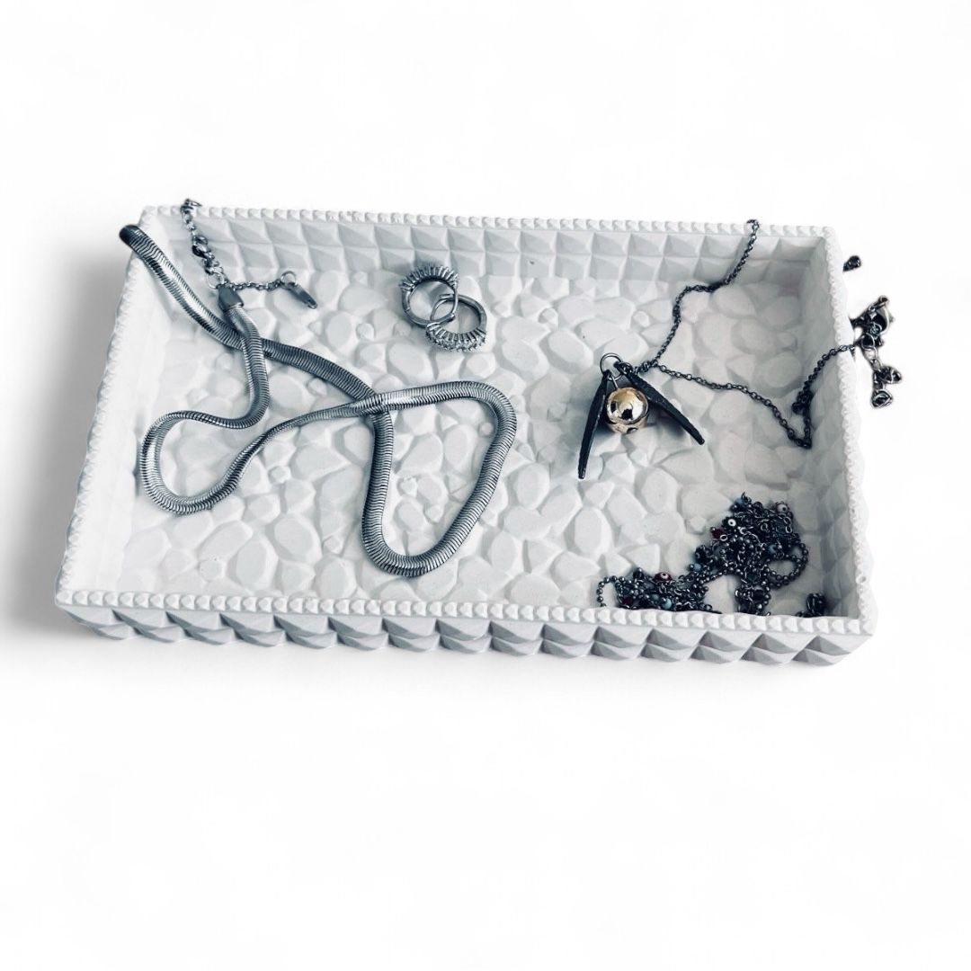 Peblora  - Çatlak Desen Denfix Tepsisi | Mavi