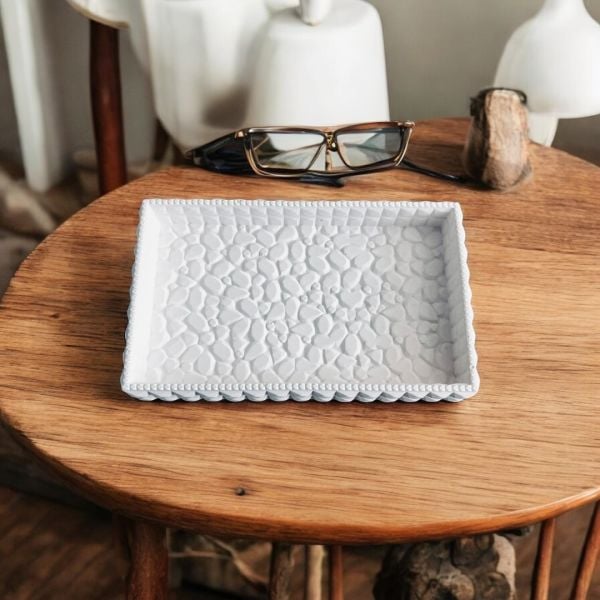 Peblora  - Çatlak Desen Denfix Tepsisi | Mavi