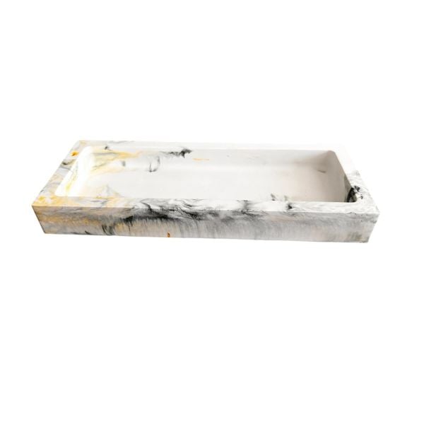 Tepsı Dekoratıf Marvella Denfix | Gri Gold