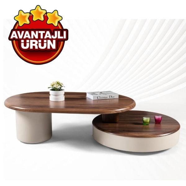 Orta Sehpa Nisan Krem Ceviz