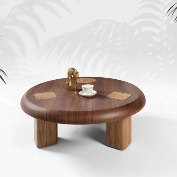 Yuvarlak Orta Sehpa Roma Ceviz