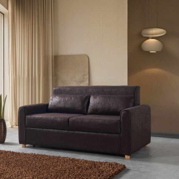 Rixos Deri Açılır Mekanizmalı Yatak Olan İkili Koltuk