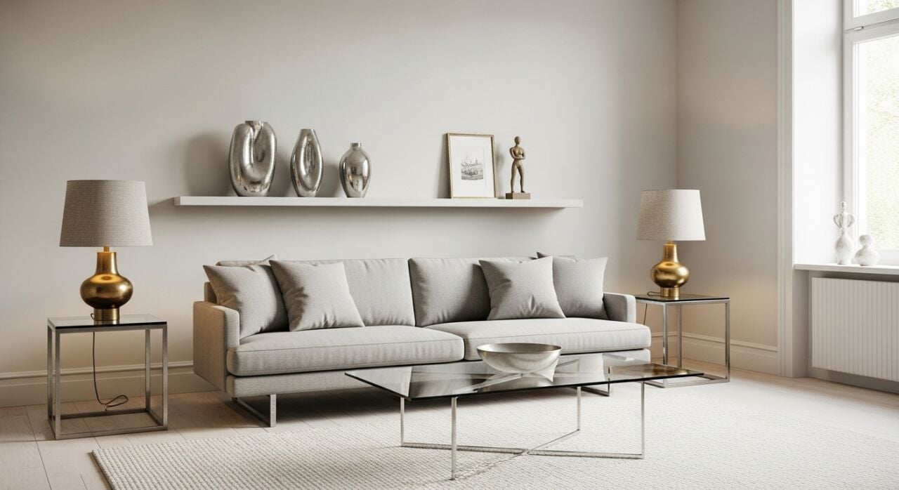 Metalik Detaylarla Modern Ev Stili: Işıltı ve Zarafetin Yeni Tanımı