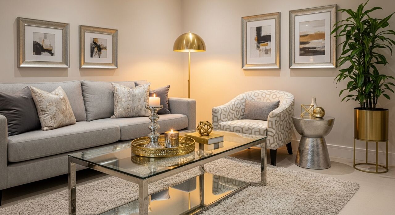 Metal Detaylı Dekorasyon Fikirleri • Evde Altın ve Gümüş Şıklığı