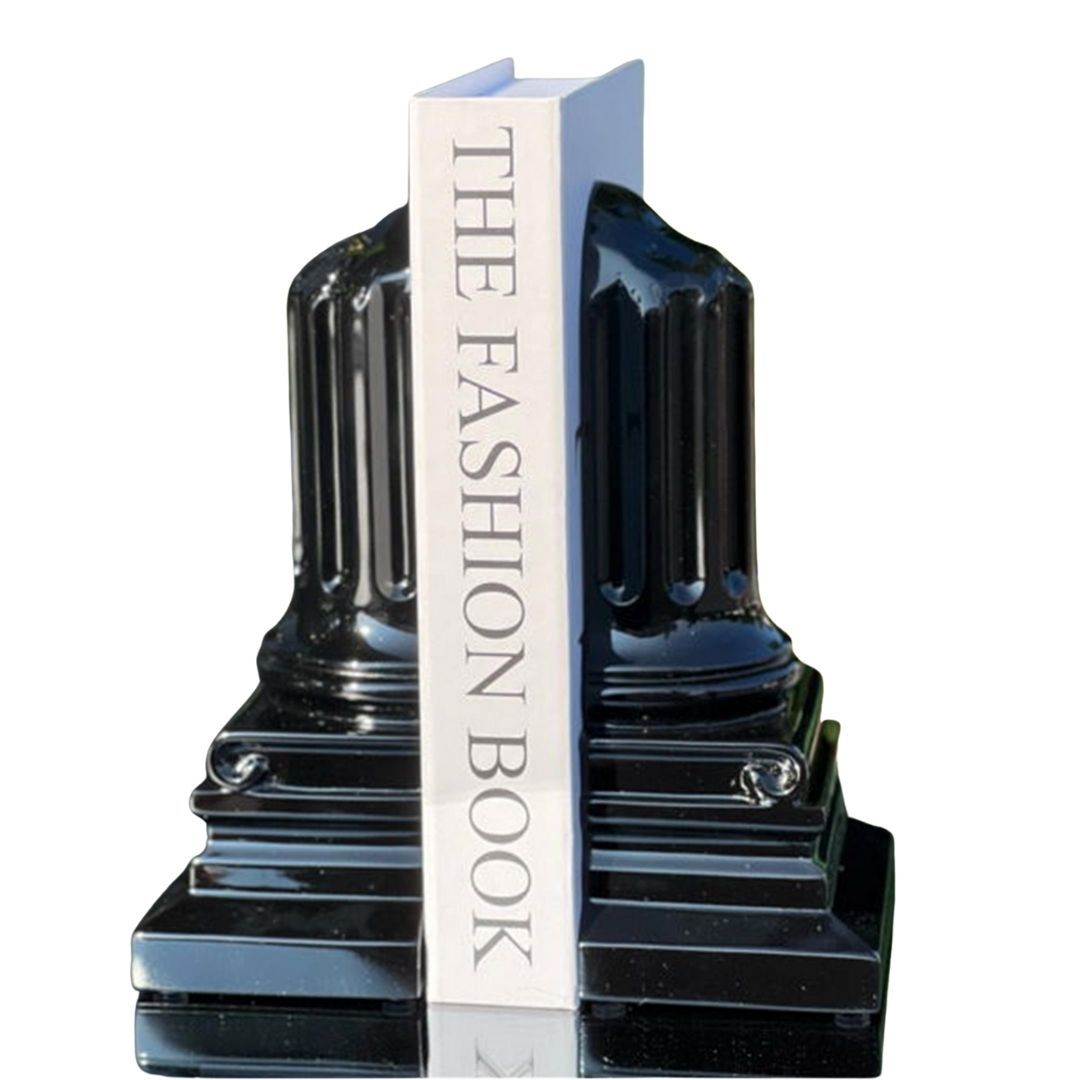 Reçine Siyah  Sutun Kitap Tutucu