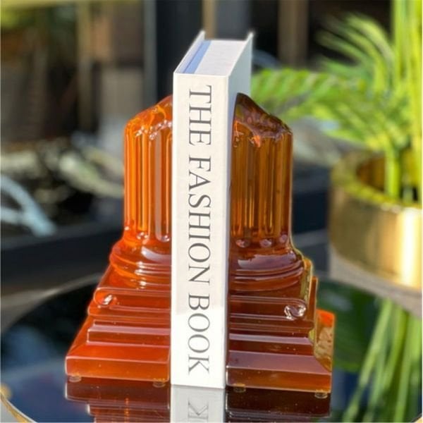 Reçine Turuncu Sutun Kitap Tutucu