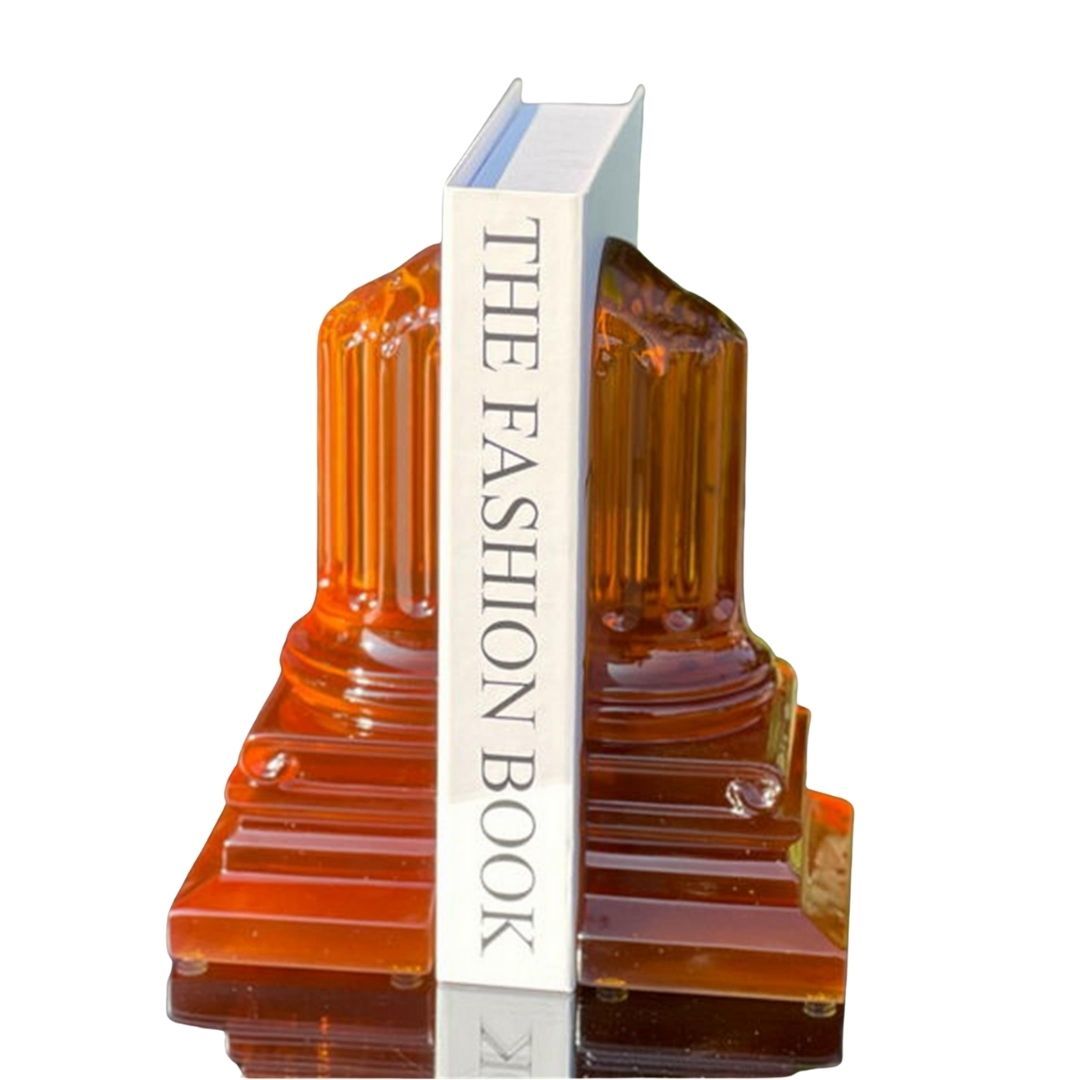 Reçine Turuncu Sutun Kitap Tutucu