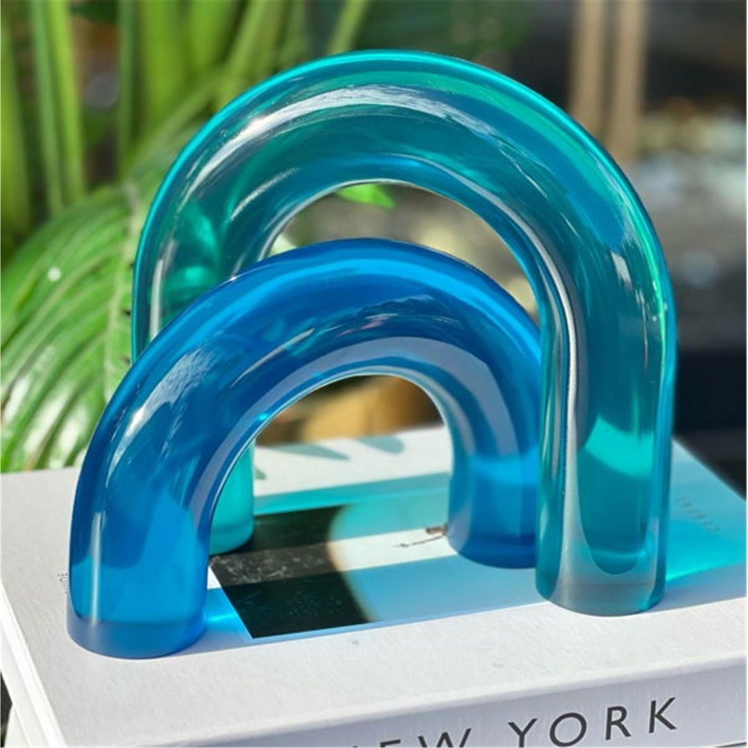 Reçine 2 Lİ Halka Tasarım Obje