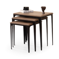 Santos Siyah Ceviz Zigon Sehpa