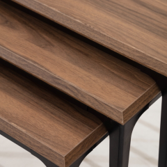 Santos Siyah Ceviz Zigon Sehpa