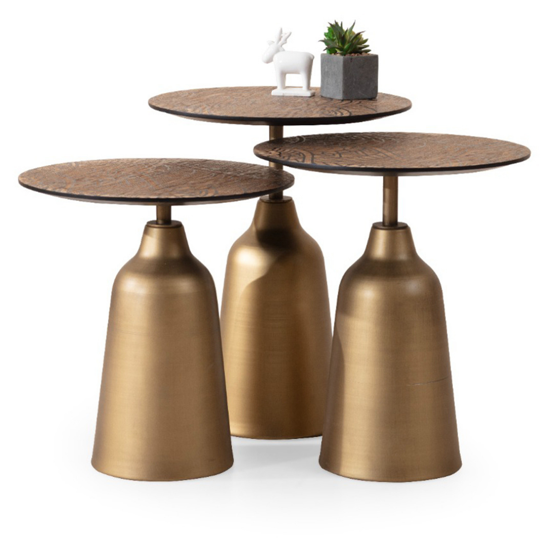 Zen Tagle Brass Zigon Sehpa