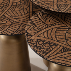 Zen Tagle Brass Zigon Sehpa