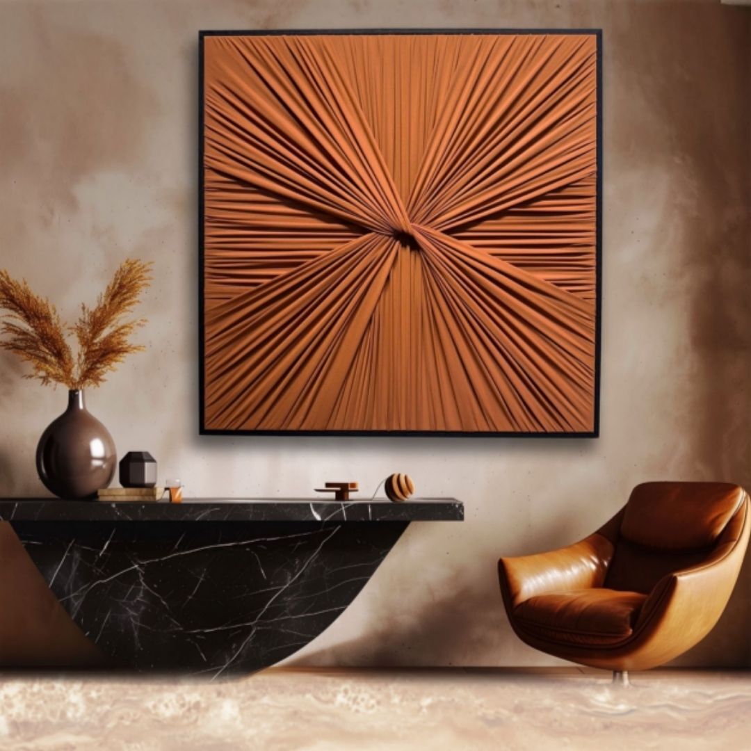 Ukyco El Yapmı Kumaş Tablo Kahve