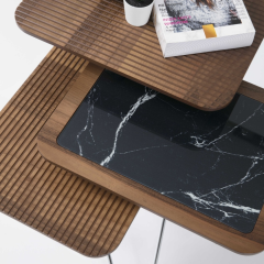 Diamond Ceviz Kahverengi Zigon Sehpa