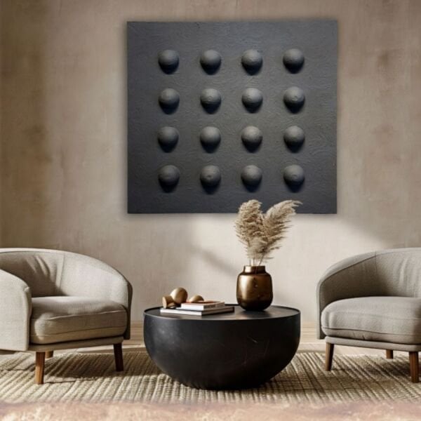 Ukyco Yağlı Boya Top Tablo Siyah