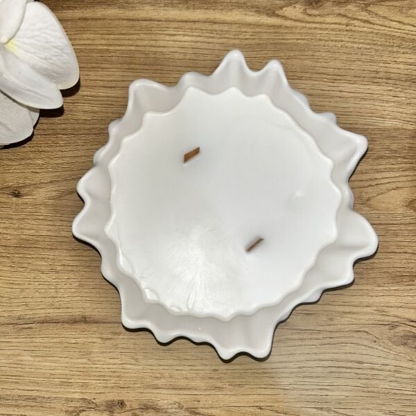 Büyük Yuvarlak Dalgalı Dekoratif Mum