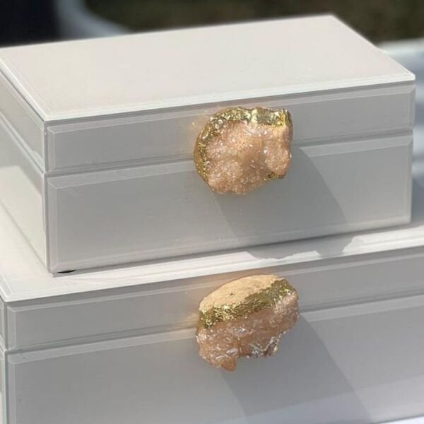 İthal Doğaltaş  2 li Kutu Seti Krem