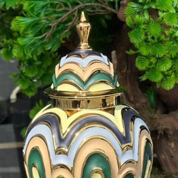 Rainbow Seramik  Yeşil Büyük Boy Vazo