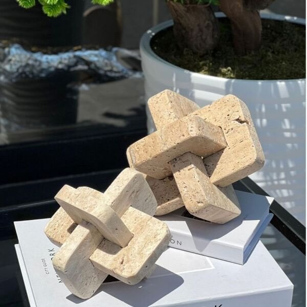 Traverten  2 li Newton Geçmeli Dekor