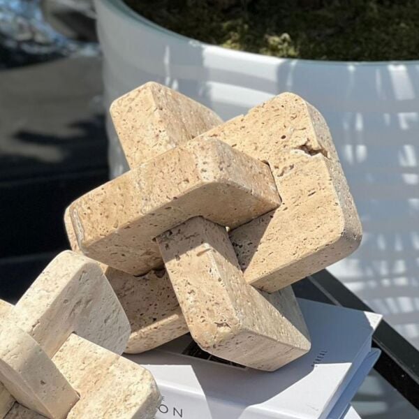 Traverten  2 li Newton Geçmeli Dekor