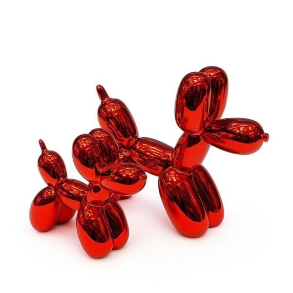 Balon Köpek İthal Kaws 2 li Parlak Kırmızı