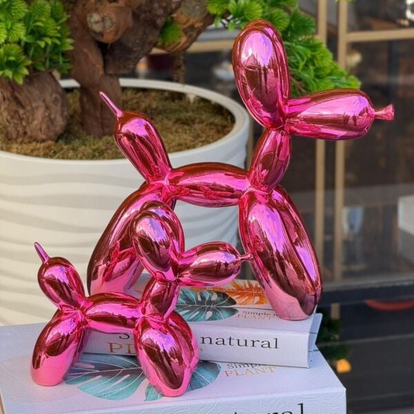 Balon Köpek Kaws 2 li Parlak Pembe