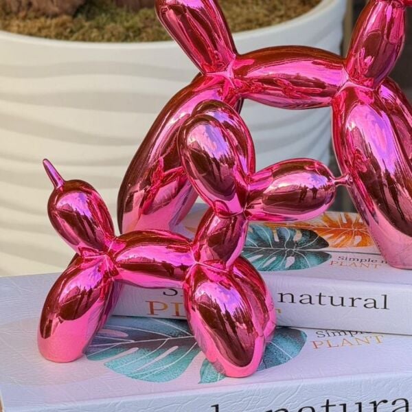 Balon Köpek Kaws 2 li Parlak Pembe