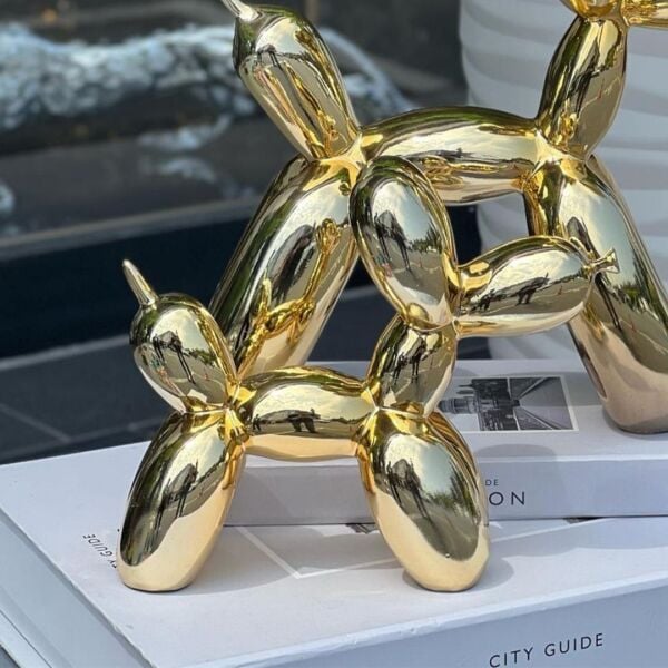 Balon Köpek Kaws 2 li Parlak  Gold