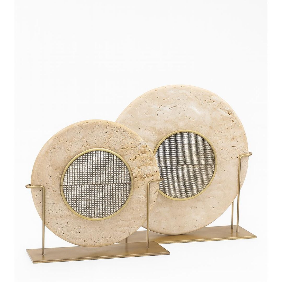 Traverten  2 li  Hasır Disk  Dekor