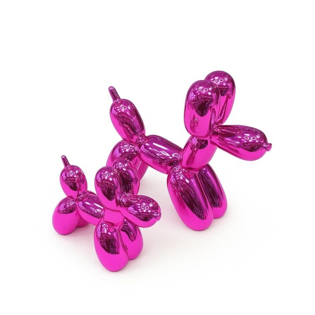Balon Köpek İthal Kaws 2 li Parlak Fuşya